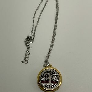 Necklace with locket.